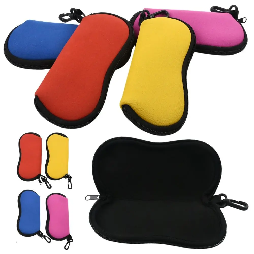 Waterproof Portable Eyeglass Pouch Shockproof Dustproof Sunglasses Protective Box Anti-Scratch Zipper Closure
