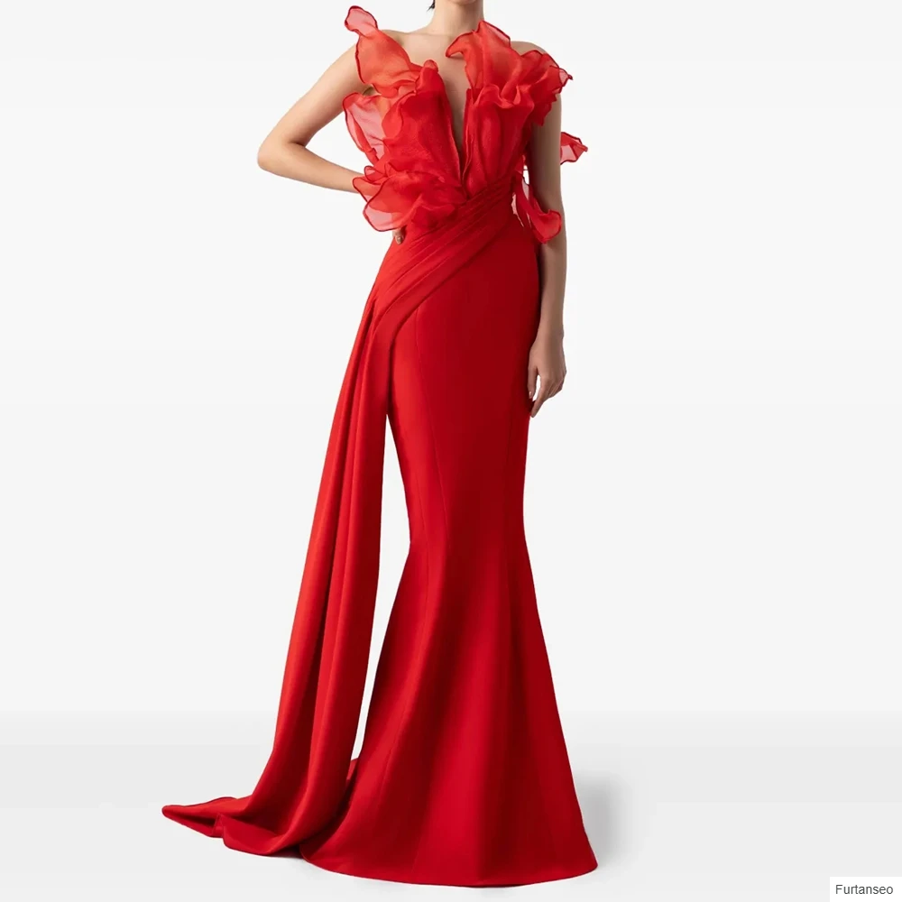 Mermaid Women's Evening Dresses Floor-length Strapless Sleeveless Prom Gown Fashion Ruched Pleat Simple Draped Customized Gowns
Mermaid Women's Evening Dresses Floor-length Strapless Sleeveless Prom Gown Fashion Ruched Pleat Simple Draped Customized Gowns