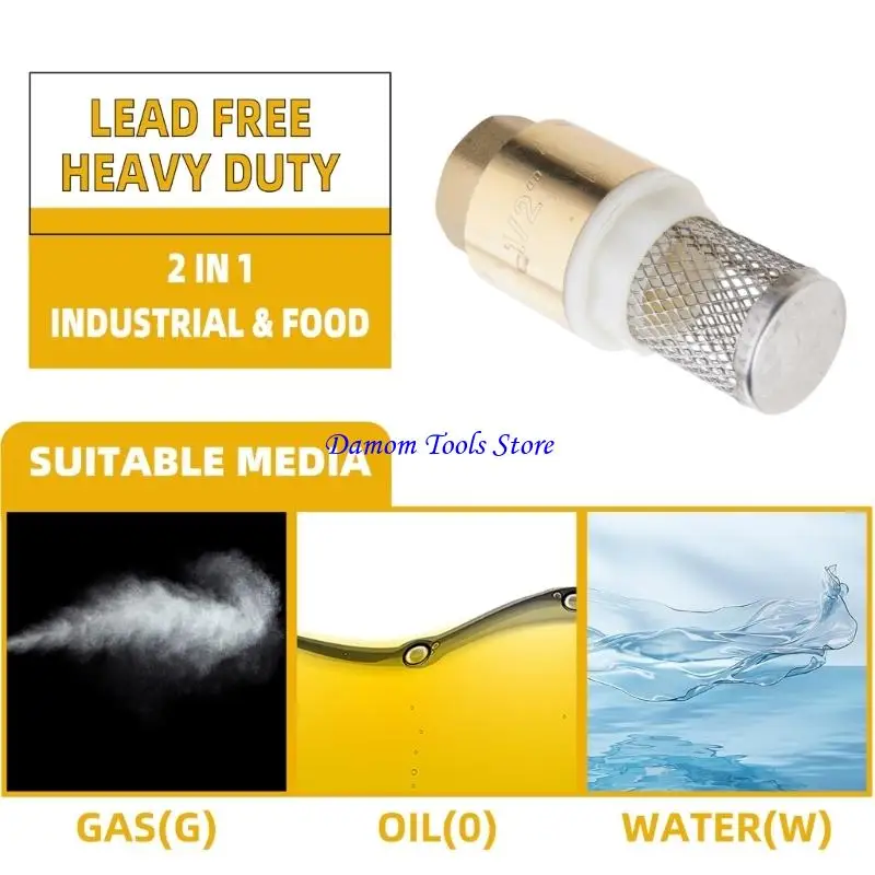 57BE Foot Valves With Filter Screen 1/2Inch Female Thread Bottom Valves For Water Pump And Irrigation System Easy to Install
57BE Foot Valves With Filter Screen 1/2Inch Female Thread Bottom Valves For Water Pump And Irrigation System Easy to Install