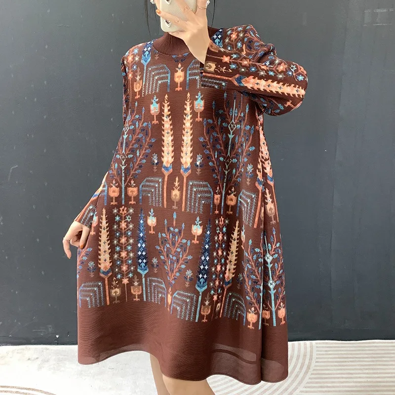 Miyake Pleated Dresses 2026 Spring/Fall New Long-Sleeve Dress Slimming Elegant Loose Fit Plus Size Women's Fashion Unique Style
Miyake Pleated Dresses 2026 Spring/Fall New Long-Sleeve Dress Slimming Elegant Loose Fit Plus Size Women's Fashion Unique Style