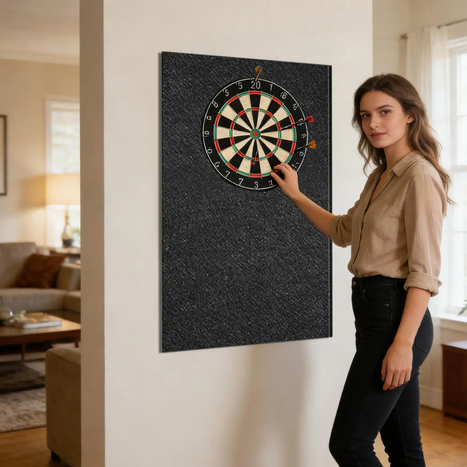 Dart Board Wall Protector Self-Adhesive Felt Backing Wall Protector Behind Dart Board For Office Game Bar Basement Garage
Dart Board Wall Protector Self-Adhesive Felt Backing Wall Protector Behind Dart Board For Office Game Bar Basement Garage