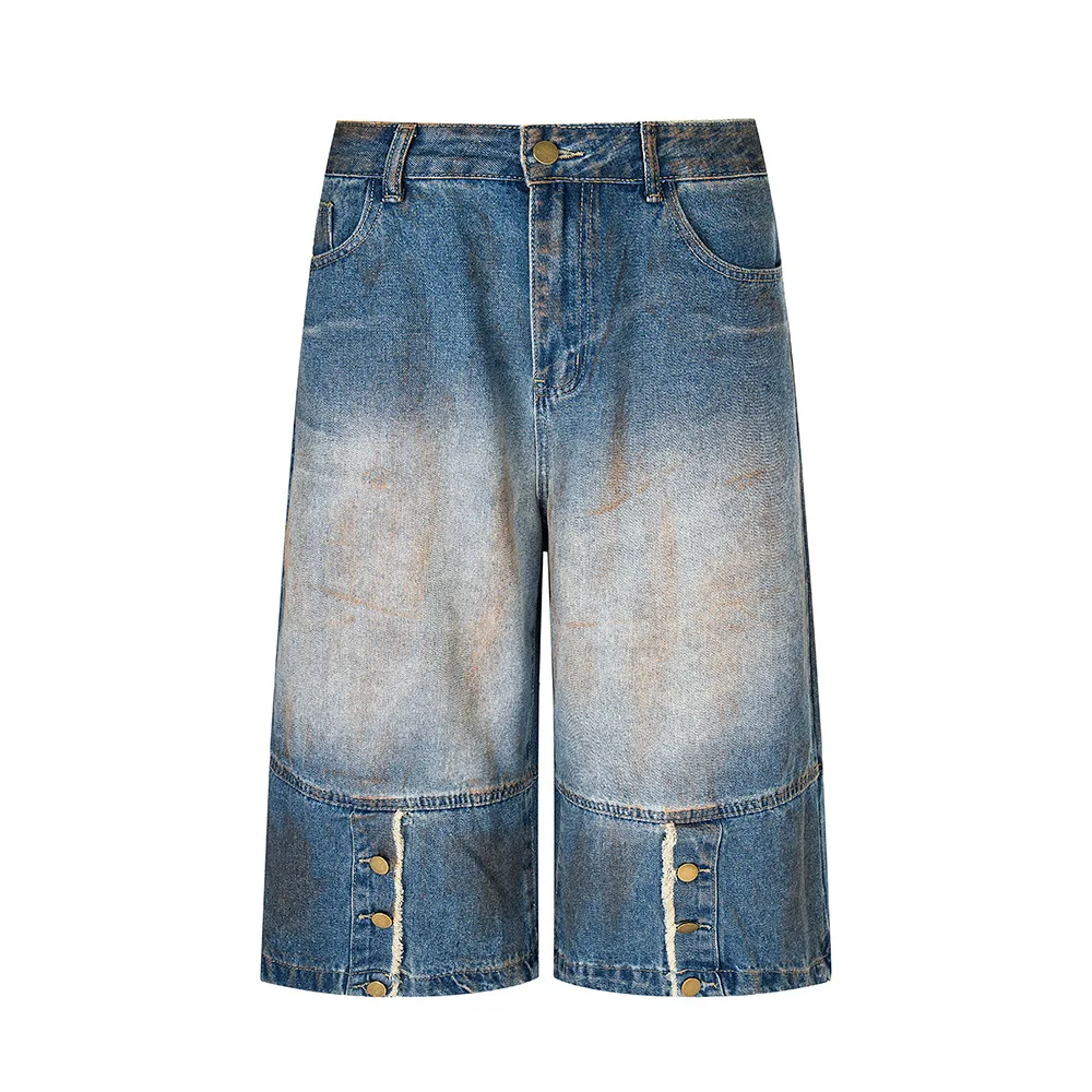 Men's Summer Short Jeans Fashion High Street Washed Vintage Hip Hop Denim Shorts With Buttons Retro Jeans Shorts Loose Fit
Men's Summer Short Jeans Fashion High Street Washed Vintage Hip Hop Denim Shorts With Buttons Retro Jeans Shorts Loose Fit