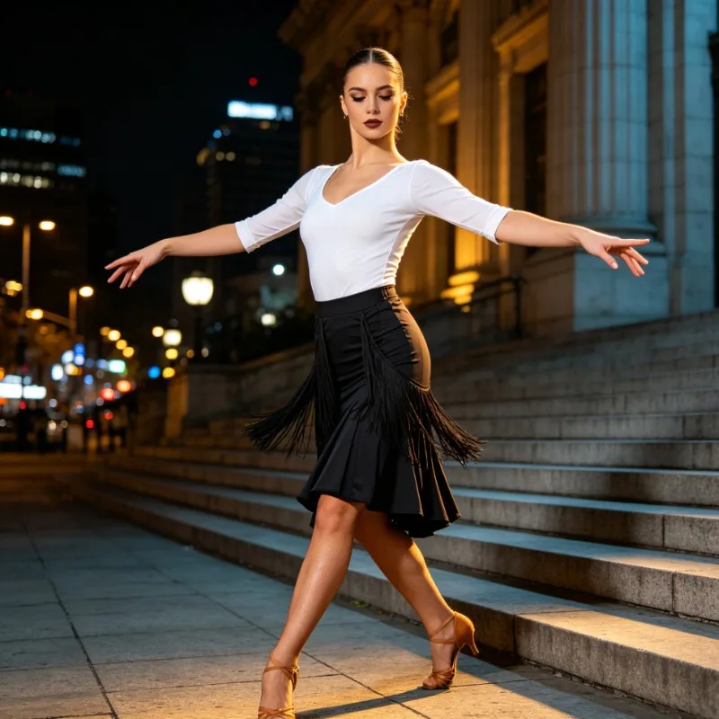Ladies' Irregular Hip Hugging Tassel Latin Dance Skirt, Adult Training Competition, Dance Performance, Lower Body Dance Skirt
Ladies' Irregular Hip Hugging Tassel Latin Dance Skirt, Adult Training Competition, Dance Performance, Lower Body Dance Skirt