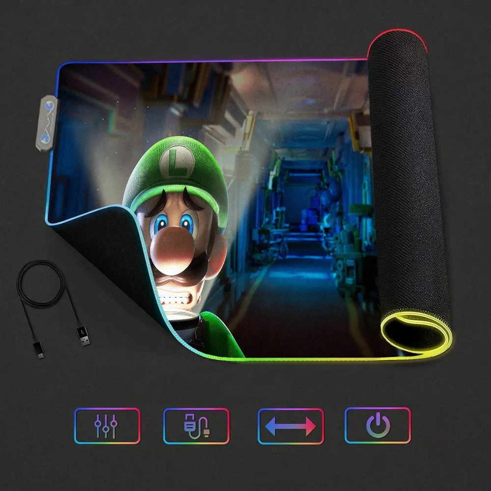 Коврики для мыши Коврик Mansion Gaming MousePad LED Luigis 3, настольные коврики с подсветкой, резиновые настольные XXL RGB, настольная игра, микро USB
Коврики для мыши Коврик Mansion Gaming MousePad LED Luigis 3, настольные коврики с подсветкой, резиновые настольные XXL RGB, настольная игра, микро USB