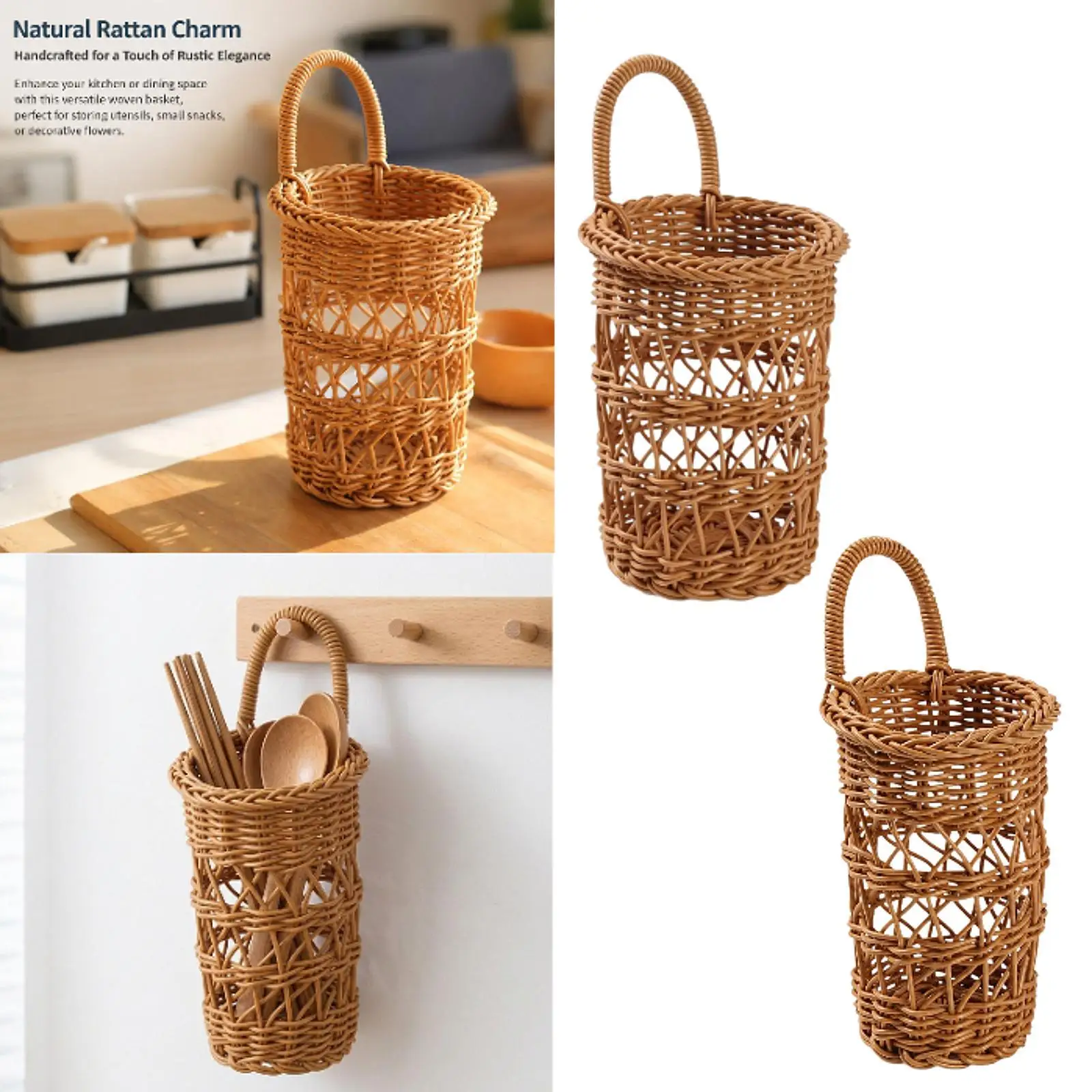 Wall Hanging Woven Basket Kitchen Basket Organizer Decorative Hanging Fruit Basket Storage Wall Hook Vegetable Basket
Wall Hanging Woven Basket Kitchen Basket Organizer Decorative Hanging Fruit Basket Storage Wall Hook Vegetable Basket