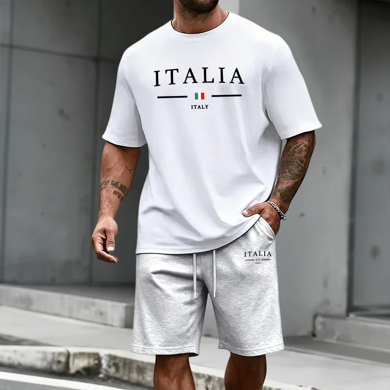 Men's Tracksuit Short Sleeve Top and Knee Length Shorts 2026 Summer Italy Casual Fashion T-shirt Outfits Home Outdoor Sportswear
Men's Tracksuit Short Sleeve Top and Knee Length Shorts 2026 Summer Italy Casual Fashion T-shirt Outfits Home Outdoor Sportswear