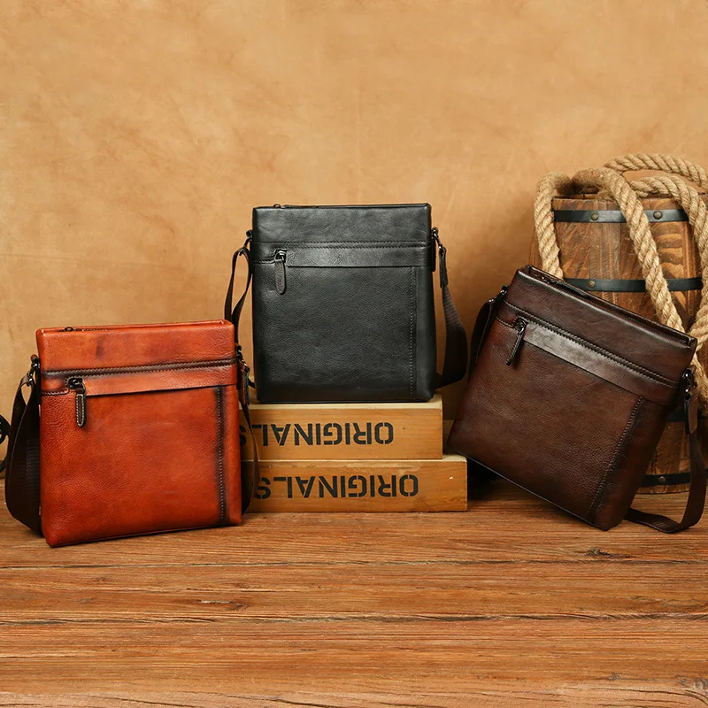 Men's genuine leather shoulder bag first layer cowhide retro business casual messenger bag hand-polished fashion simple versatil
Men's genuine leather shoulder bag first layer cowhide retro business casual messenger bag hand-polished fashion simple versatil