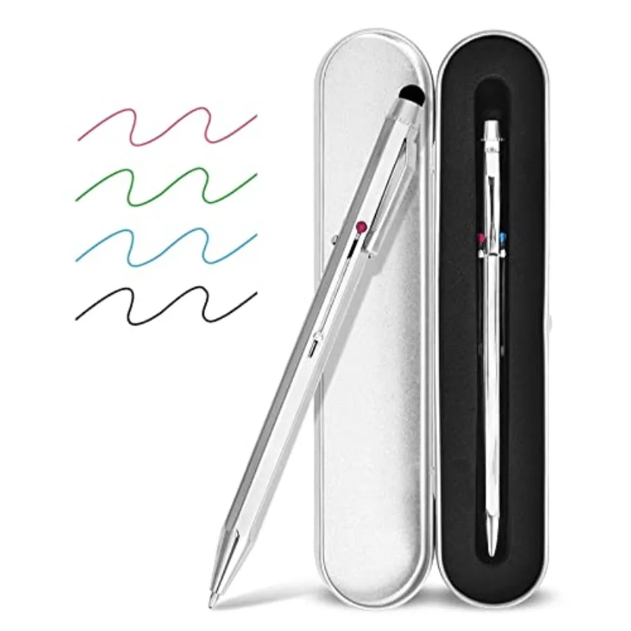 5-in-1 Stylus PenandMulticolored Pen in One, Multifunction Pen with Metal Gift Box, Black Blue Red Green Ballpoint Pen Ipad wit
5-in-1 Stylus PenandMulticolored Pen in One, Multifunction Pen with Metal Gift Box, Black Blue Red Green Ballpoint Pen Ipad wit