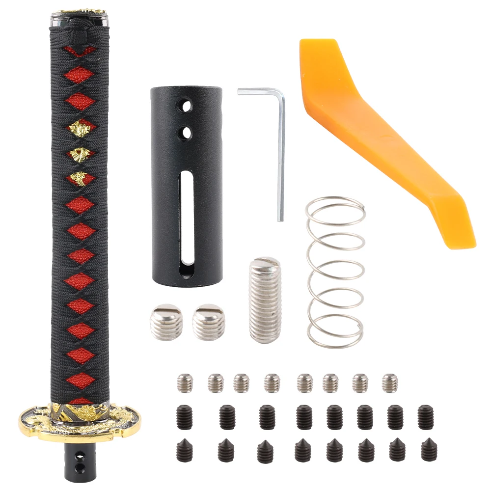 25CM Samurai Sword Automatic Leather Shift Knob Universal For Lock/Button Transmission Cool Katana Gear Shifter Lever
25CM Samurai Sword Automatic Leather Shift Knob Universal For Lock/Button Transmission Cool Katana Gear Shifter Lever