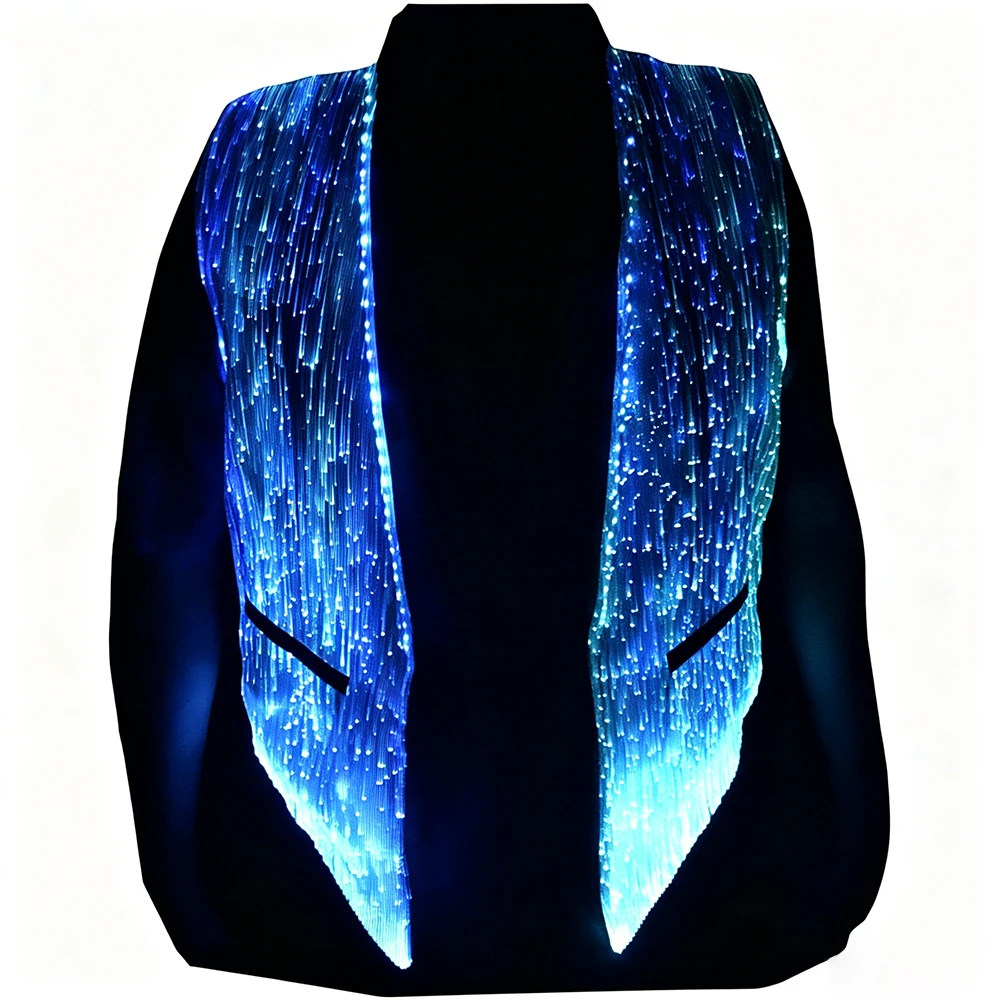 Fiber Optic LED Light Up Waistcoat Glowing Party Vest for Men Wedding Rave Festival Stage Performance Costume
Fiber Optic LED Light Up Waistcoat Glowing Party Vest for Men Wedding Rave Festival Stage Performance Costume