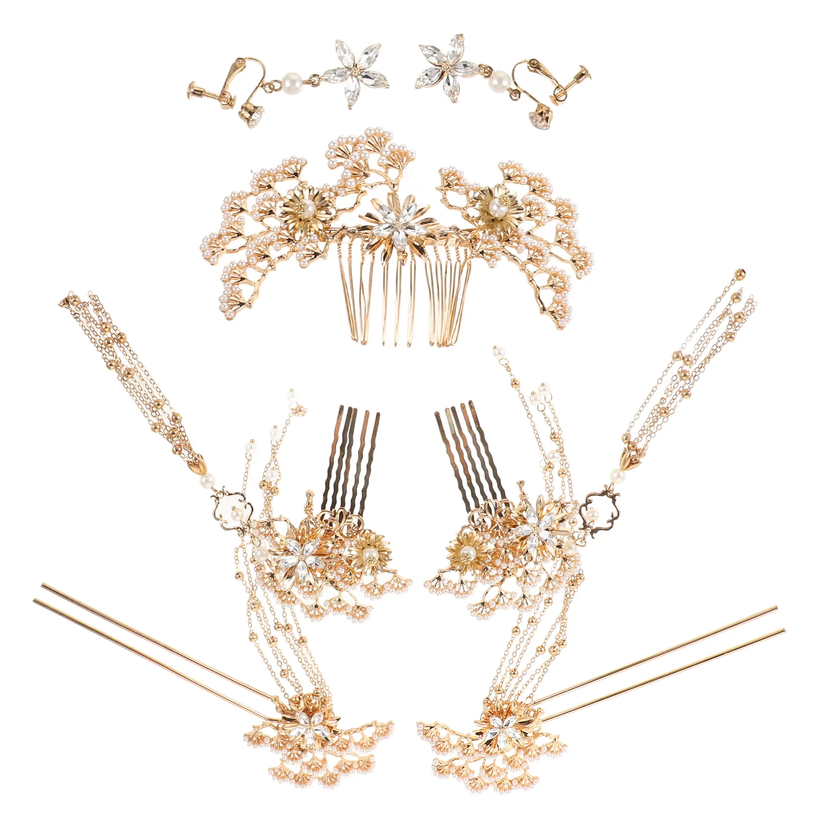 Ancient Style Pearl Hairpin Golden Hanfu Head Ornament Bride Elegant Durable Metal Retro Hair Pins Asian
Ancient Style Pearl Hairpin Golden Hanfu Head Ornament Bride Elegant Durable Metal Retro Hair Pins Asian