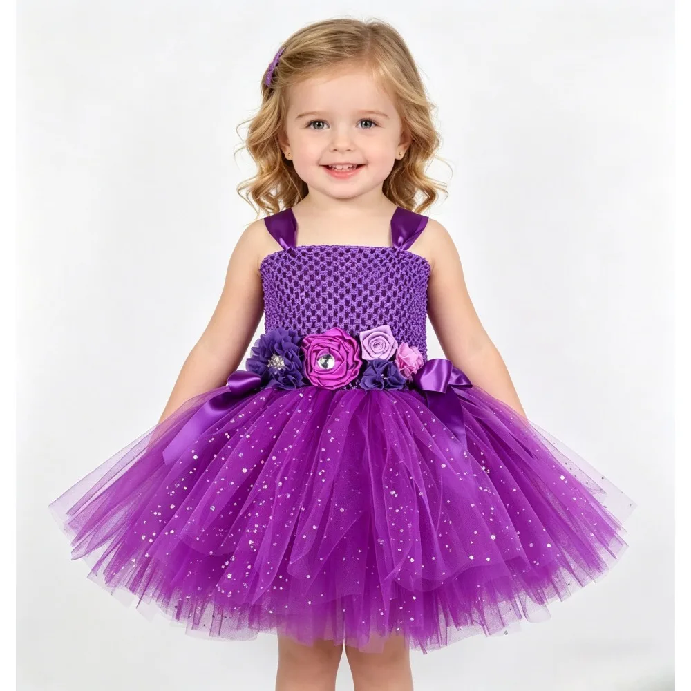 Girls Glitter Purple Flower Fairy Costume Toddler Princess Tutu Dress Halloween Carnival Outfit Kids Dress Up Clothes
Girls Glitter Purple Flower Fairy Costume Toddler Princess Tutu Dress Halloween Carnival Outfit Kids Dress Up Clothes