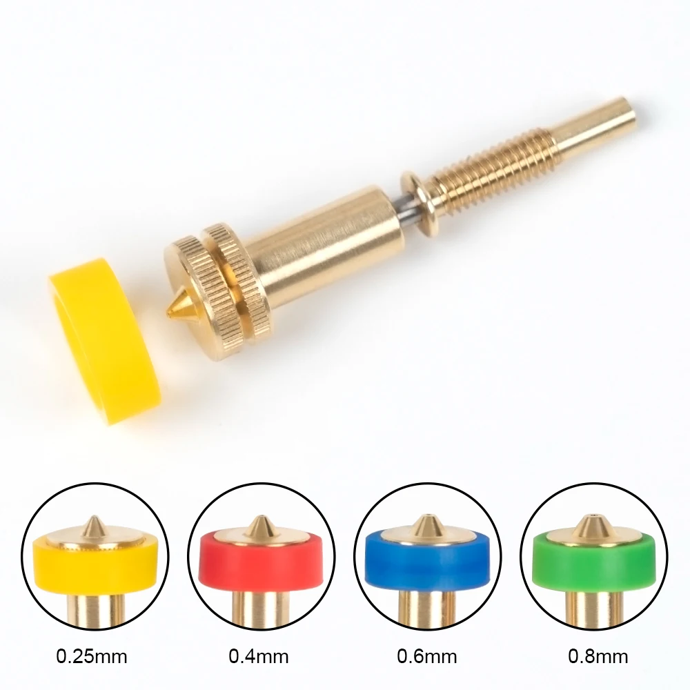 Revo All-in-one Nozzle For Revo Ceramic Hotend 0.25/0.4/0.6/0.8mm 3D Printer Heatbreak BrassTitanium Nozzle For E3D Revo Hot End
Revo All-in-one Nozzle For Revo Ceramic Hotend 0.25/0.4/0.6/0.8mm 3D Printer Heatbreak BrassTitanium Nozzle For E3D Revo Hot End