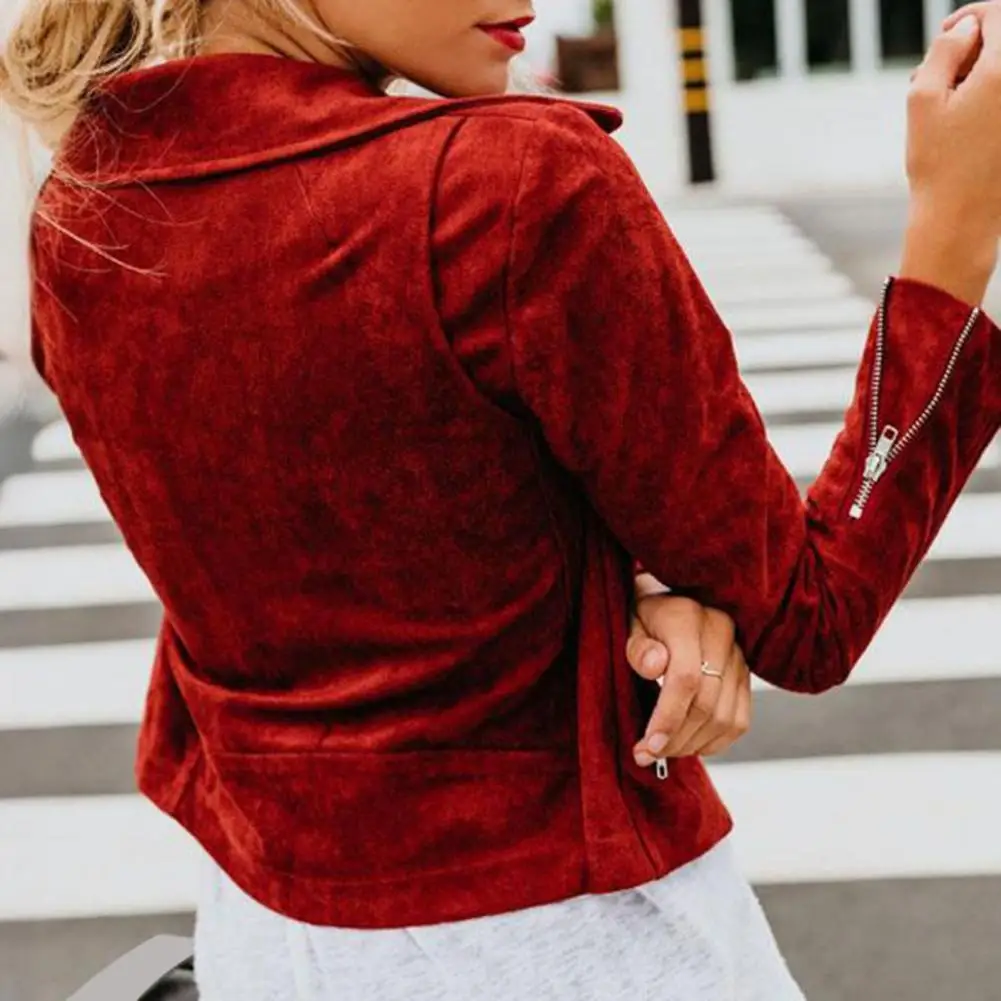 Short Women Jacket Solid Color Women Jacket Stylish Women's Fall Winter Jacket with Zipper Closure Lapel Collar Casual for Long
Short Women Jacket Solid Color Women Jacket Stylish Women's Fall Winter Jacket with Zipper Closure Lapel Collar Casual for Long