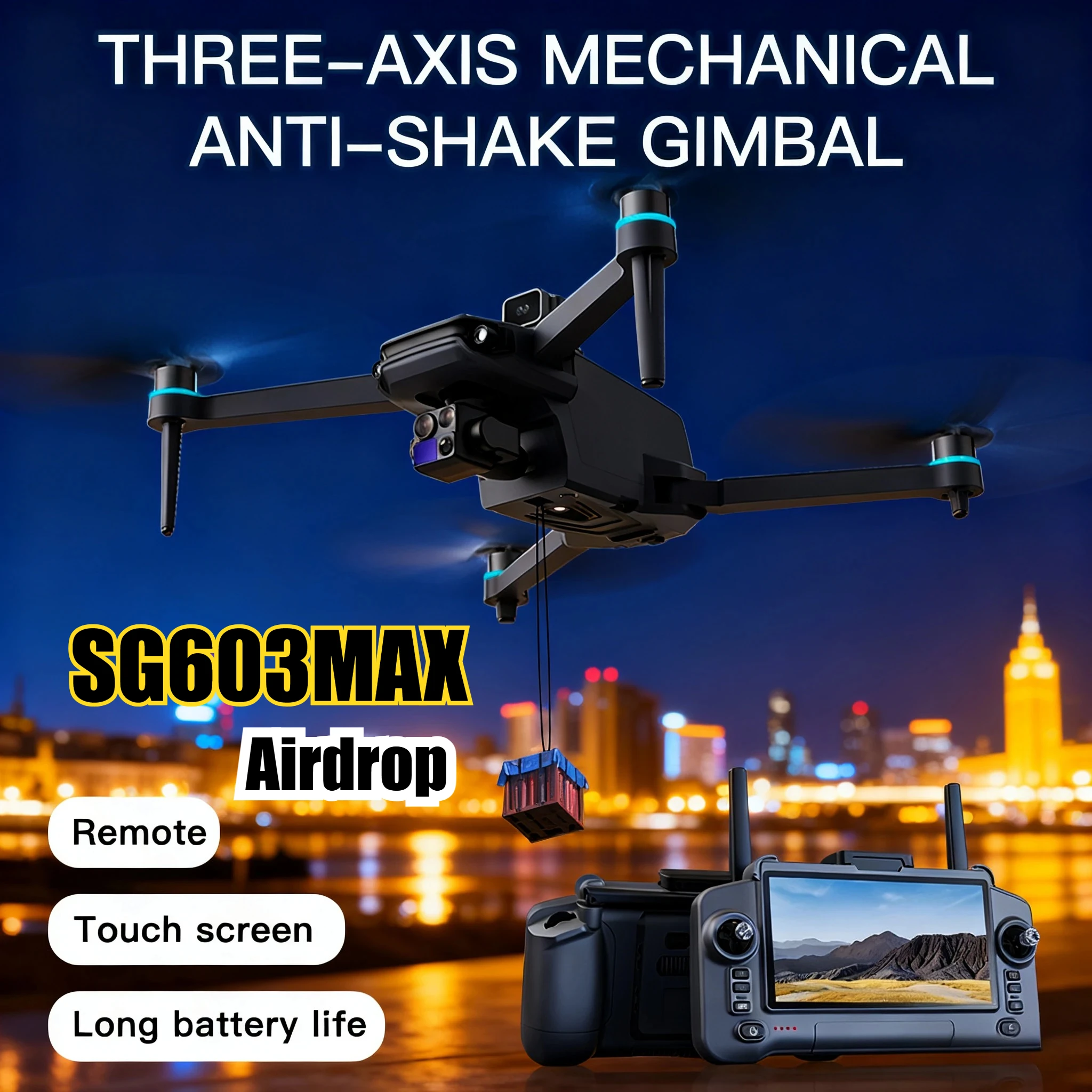 UpgradeThree axis anti shake gimbal 5.5-inch touch remote control GPS positioning brushless optical flow dron obstacle avoidance
UpgradeThree axis anti shake gimbal 5.5-inch touch remote control GPS positioning brushless optical flow dron obstacle avoidance