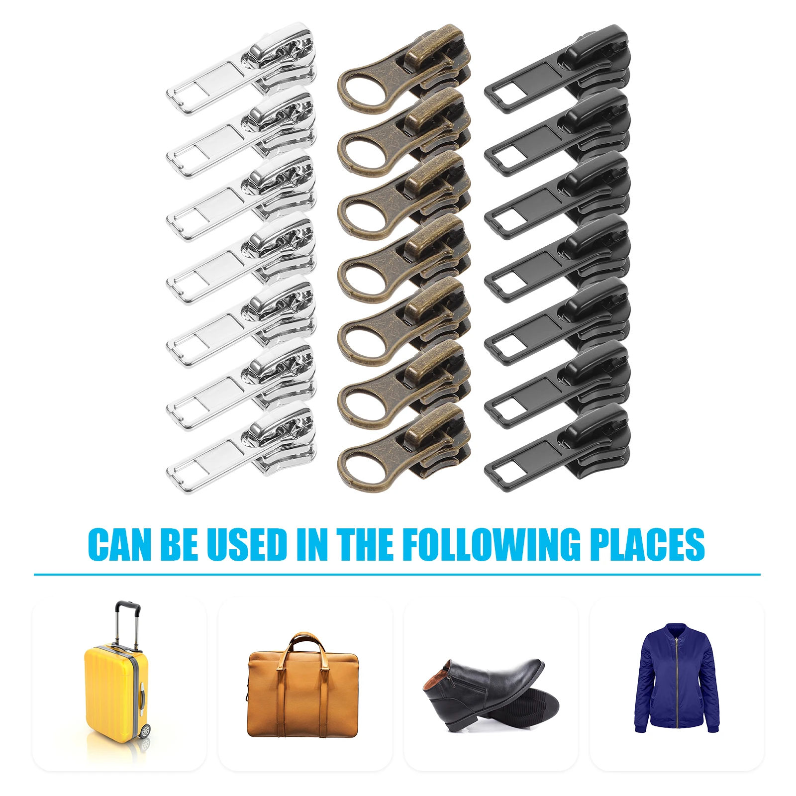 57pcs Zipper Set Replacement Kit Pull for Luggage Handle Slider Small Suitcase Coat Tabs Multi Purpose
57pcs Zipper Set Replacement Kit Pull for Luggage Handle Slider Small Suitcase Coat Tabs Multi Purpose