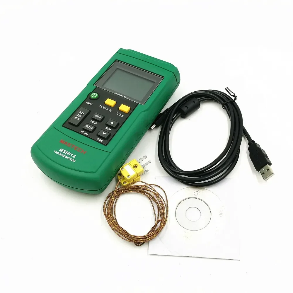 Temperature Instrument MasTech MS6514 Digital Thermometer Dual Channel Temperature Logger Tester USB Interface 1000 Sets Data
Temperature Instrument MasTech MS6514 Digital Thermometer Dual Channel Temperature Logger Tester USB Interface 1000 Sets Data