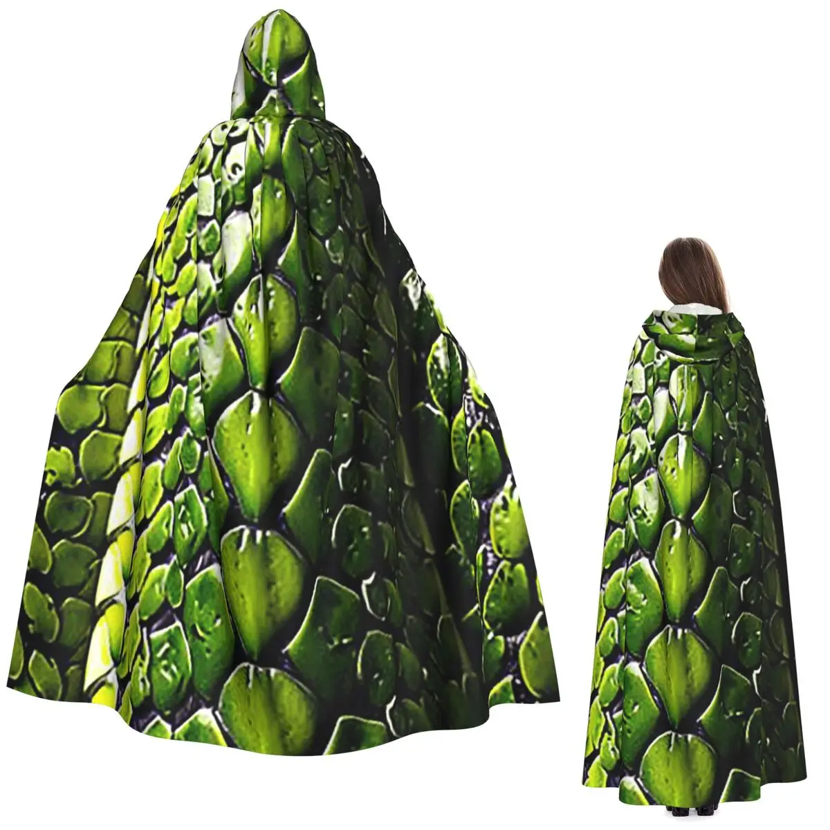Snake Skin Green Snake Serpent Animal Print Viper Fashion Long Hooded Cloak Witch Medieval Costume Cosplay Cape HalloweenVampire
Snake Skin Green Snake Serpent Animal Print Viper Fashion Long Hooded Cloak Witch Medieval Costume Cosplay Cape HalloweenVampire