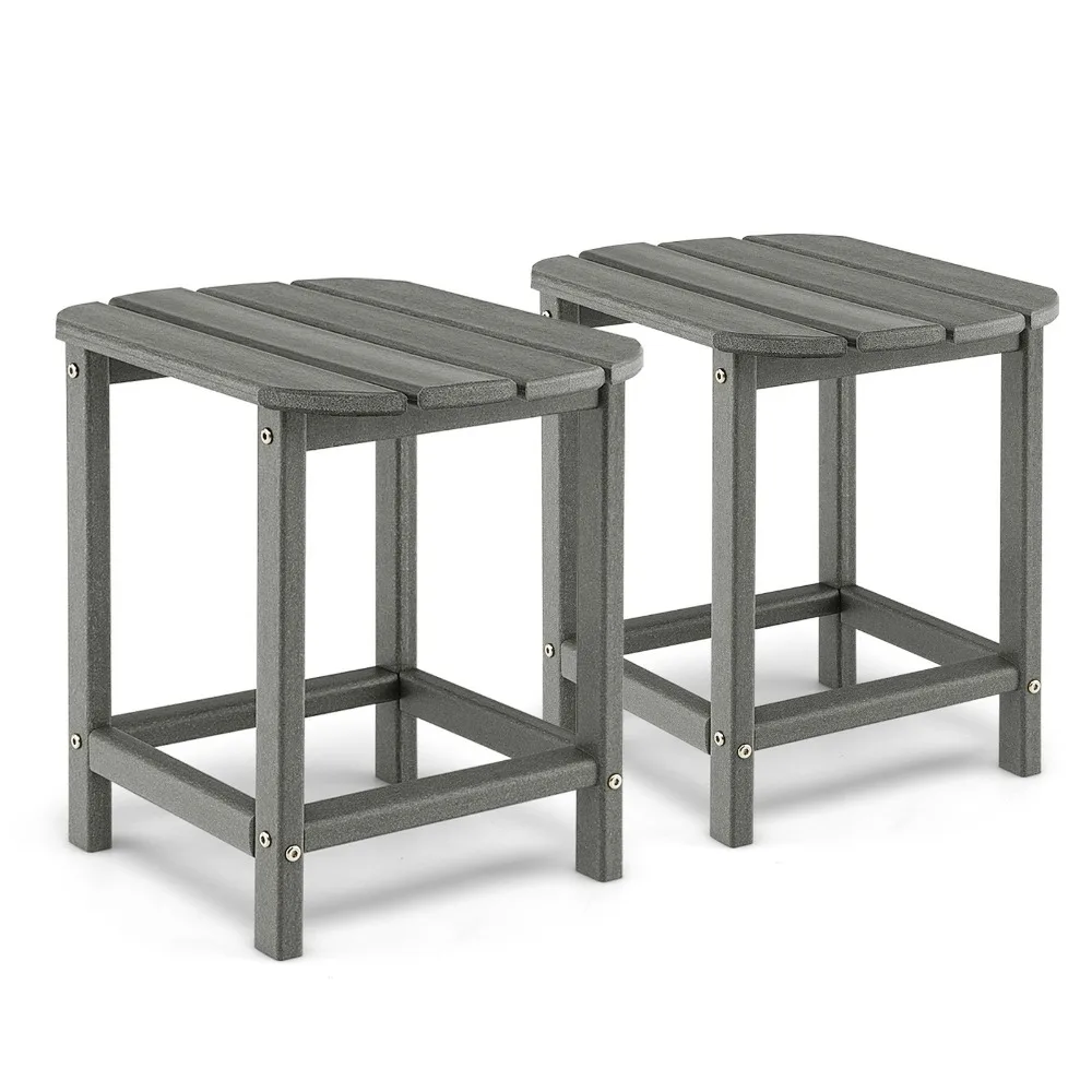 2 PCS 18" Patio Adirondack Side Table Weather Resistant HDPE Garden Grey
2 PCS 18" Patio Adirondack Side Table Weather Resistant HDPE Garden Grey