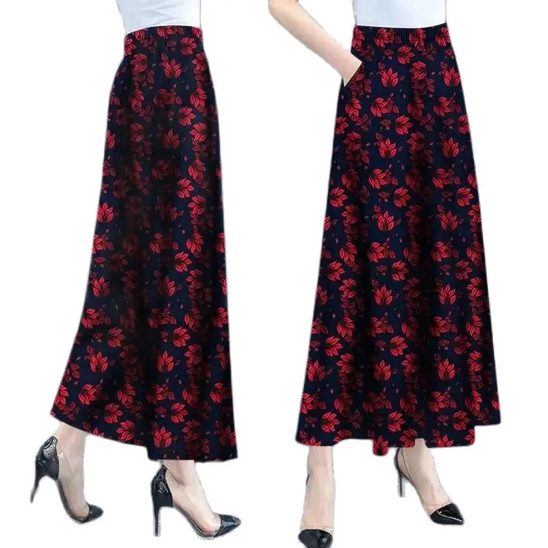 Women's Summer Ice Silk Printed Wide-Leg Pants Women's Cropped Pants Thin Middle-Aged And Elderly Pants Fat Mother Pants
Women's Summer Ice Silk Printed Wide-Leg Pants Women's Cropped Pants Thin Middle-Aged And Elderly Pants Fat Mother Pants