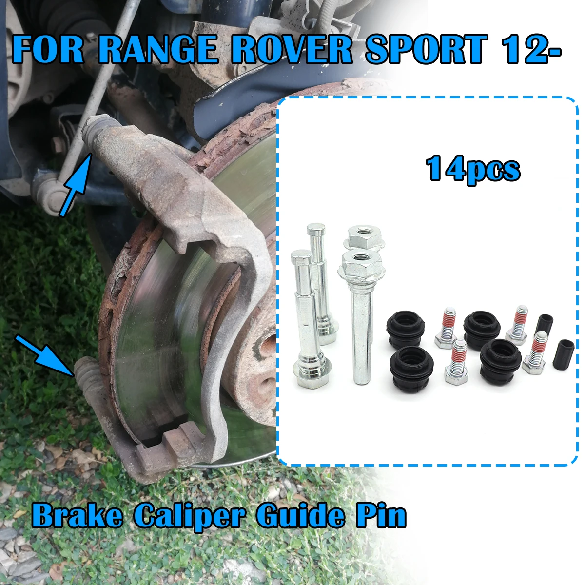 Brake Caliper Cylinder Slider Guide Pin FOR RANGE ROVER SPORT 2012- For Disc Housing Bolts Bushing Boot Seal Kit Accessories
Brake Caliper Cylinder Slider Guide Pin FOR RANGE ROVER SPORT 2012- For Disc Housing Bolts Bushing Boot Seal Kit Accessories