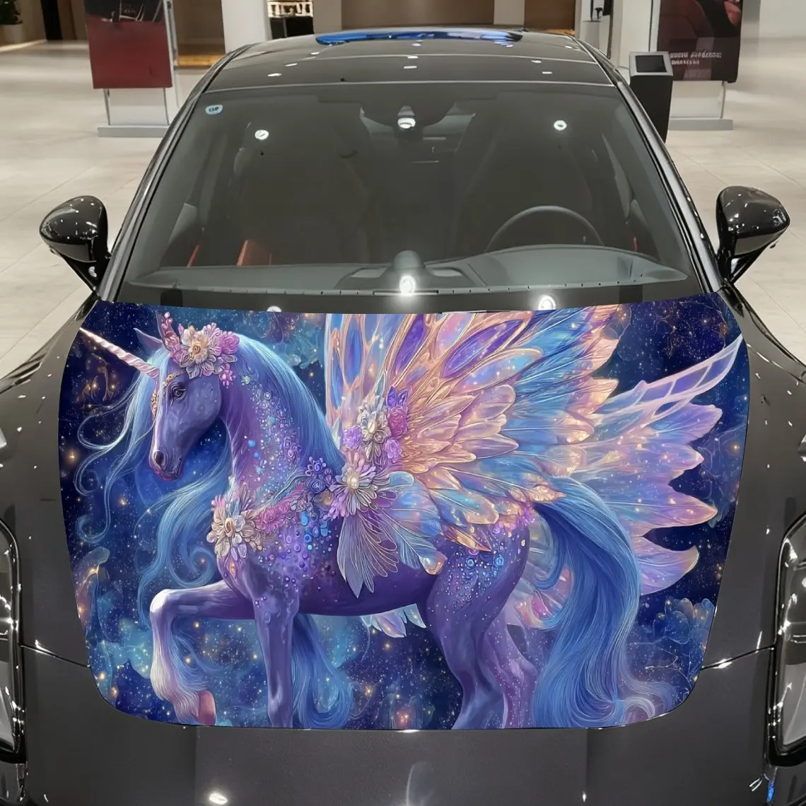Star Field Floral Charm Unicorn Winged Beast Car Vinyl Wrap, PVC Material Waterproof Car Hood Sticker, Self-Adhesive Scratch-Res
Star Field Floral Charm Unicorn Winged Beast Car Vinyl Wrap, PVC Material Waterproof Car Hood Sticker, Self-Adhesive Scratch-Res