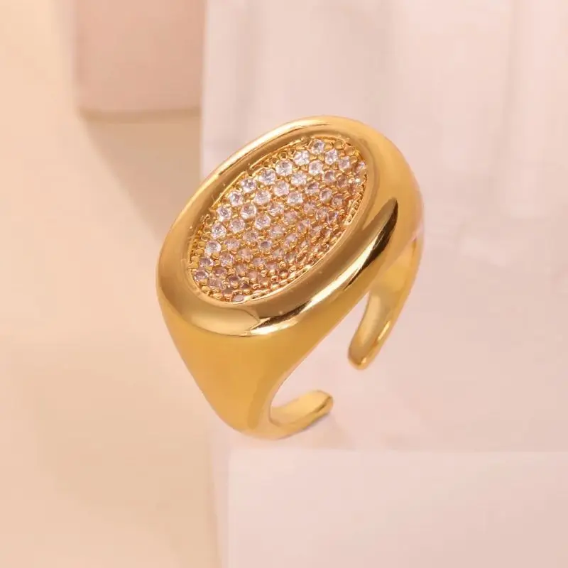 Luxury Zircon Geometric Oval Ring For Women Stainless Steel Gold Color Open Finger Ring 2026 Fashion Wedding Couple Jewelry
Luxury Zircon Geometric Oval Ring For Women Stainless Steel Gold Color Open Finger Ring 2026 Fashion Wedding Couple Jewelry