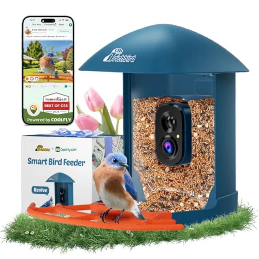 Smart Bird Feeder with Camera: 2K HD AI Bird Species Identification Solar-Powered Auto Video Capture Instant Notifications Idea
Smart Bird Feeder with Camera: 2K HD AI Bird Species Identification Solar-Powered Auto Video Capture Instant Notifications Idea