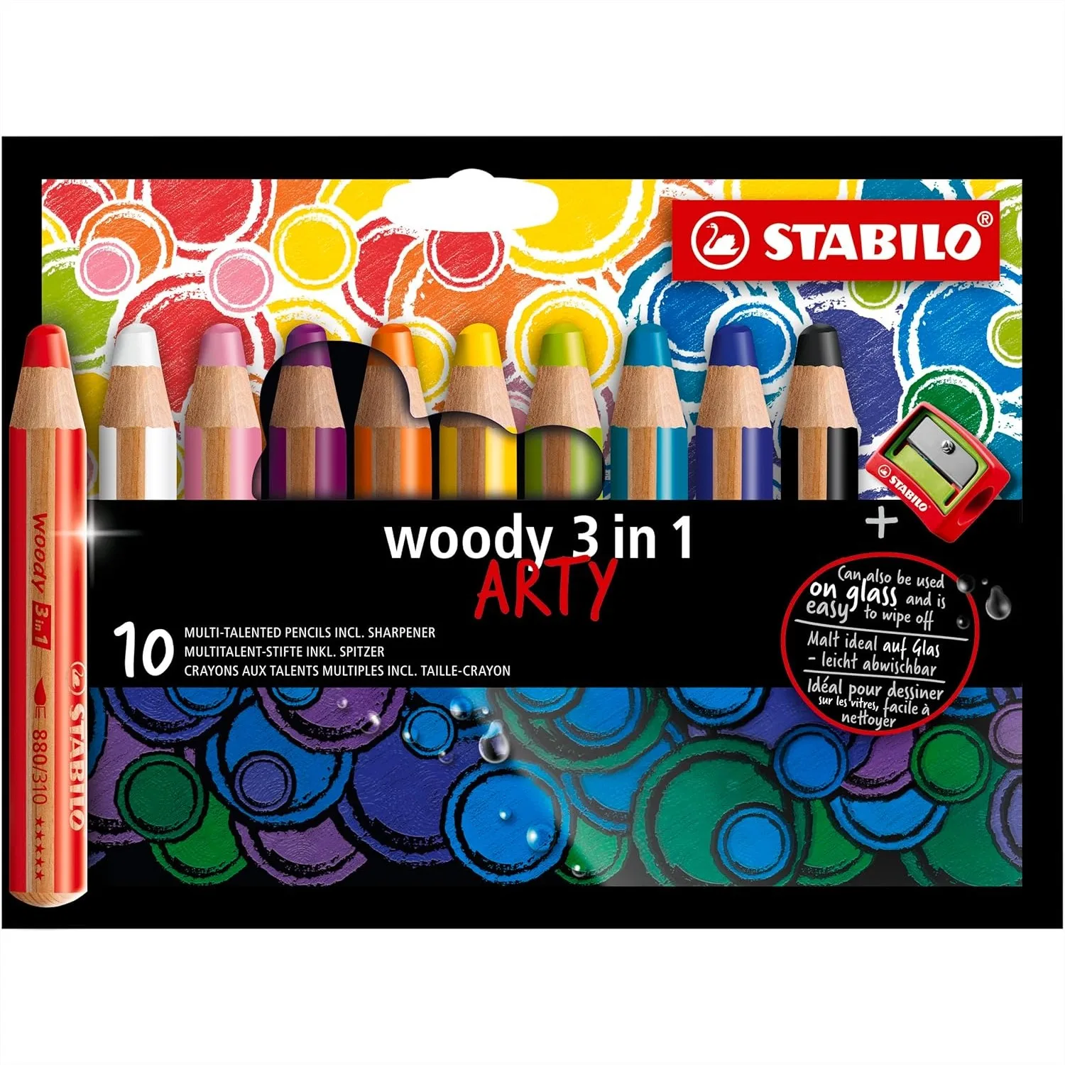3-in-1 Colored Pencil Set for Kids - Watercolor, Wax Crayon & Pencil - 10 Assorted Colors with Sharpener
3-in-1 Colored Pencil Set for Kids - Watercolor, Wax Crayon & Pencil - 10 Assorted Colors with Sharpener