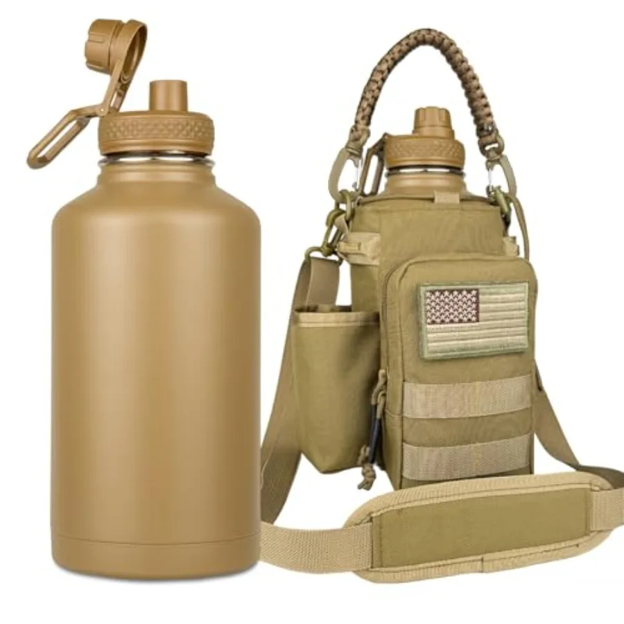 Half Gallon Water Bottle Insulated with Sleeve-64 oz Stainless Steel Water Jug with Strap Paracord Handle Metal Sport GYM Water
Half Gallon Water Bottle Insulated with Sleeve-64 oz Stainless Steel Water Jug with Strap Paracord Handle Metal Sport GYM Water
