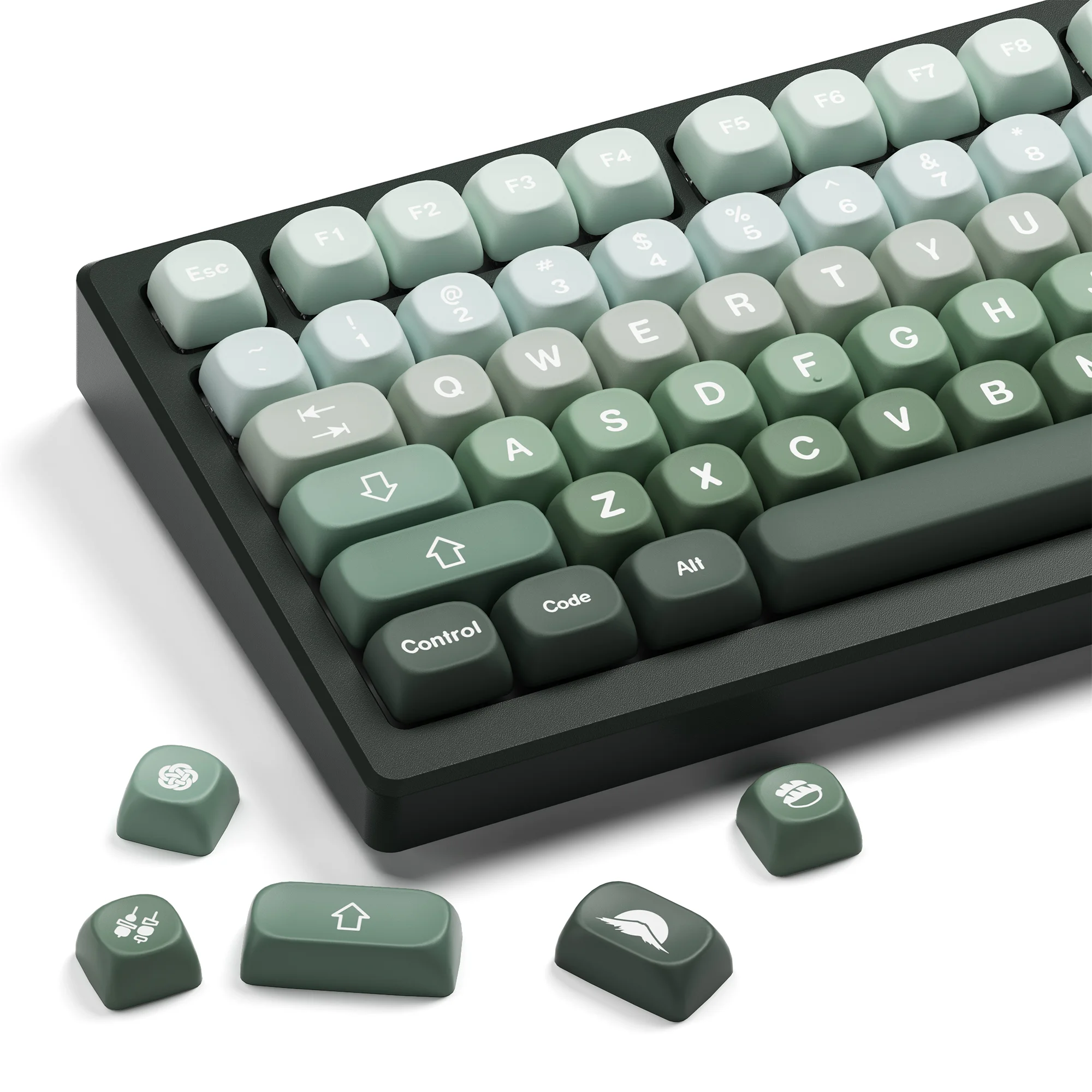 XVX Gradient Green MOA PBT Keycaps Custom Keyboard Keycaps 75 Percent Dye Sublimation Keycaps for Cherry MX Switches 132 Keys
XVX Gradient Green MOA PBT Keycaps Custom Keyboard Keycaps 75 Percent Dye Sublimation Keycaps for Cherry MX Switches 132 Keys