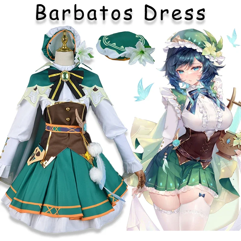 Venti Cosplay Costume Game Impact Barbatos Dresses Anime Party Cosplay Wig Cloak Halloween Uniform for Women Girls
Venti Cosplay Costume Game Impact Barbatos Dresses Anime Party Cosplay Wig Cloak Halloween Uniform for Women Girls