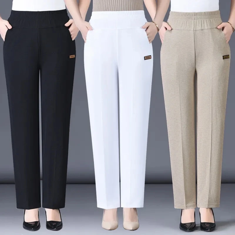 Lce Silk Mother Women Dress 2024 Summer Thin Middle-aged Elderly Plus Elastic Pants High Waist Ladies Casual pants Flat Pants
Lce Silk Mother Women Dress 2024 Summer Thin Middle-aged Elderly Plus Elastic Pants High Waist Ladies Casual pants Flat Pants