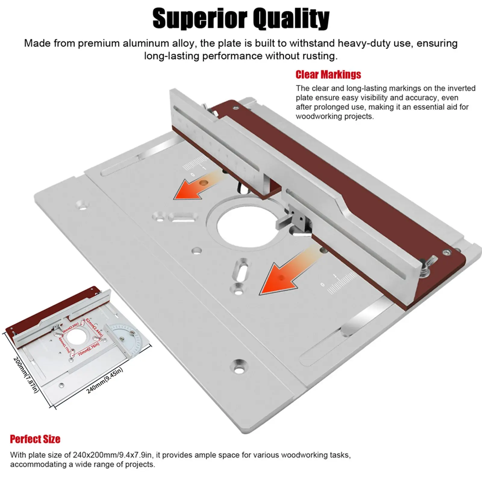 Set of 4 Router Table Insert Plate Aluminum Alloy Wood Milling Board Trimming Machine Engraving Auxiliary Tool Woodworking
Set of 4 Router Table Insert Plate Aluminum Alloy Wood Milling Board Trimming Machine Engraving Auxiliary Tool Woodworking