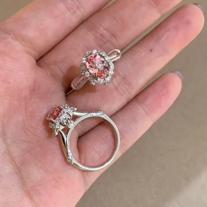 Fashion fringed pink diamond girl sterling silver ring - Simple and elegant jewelry - Suitable as a gift
Fashion fringed pink diamond girl sterling silver ring - Simple and elegant jewelry - Suitable as a gift