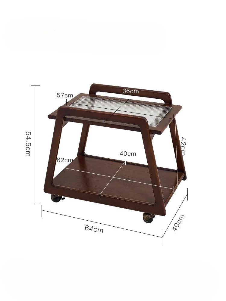 Solid wood coffee table trolley living room mobile rack retro storage dining car
Solid wood coffee table trolley living room mobile rack retro storage dining car