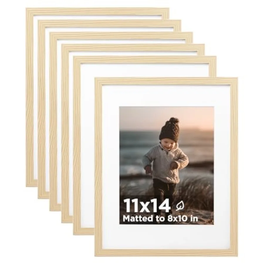 Набор из 6 деревянных фоторамок 14x11 с плексигласом для фотографий с паспарту или без него, для коллажей и настенных галерей
Набор из 6 деревянных фоторамок 14x11 с плексигласом для фотографий с паспарту или без него, для коллажей и настенных галерей