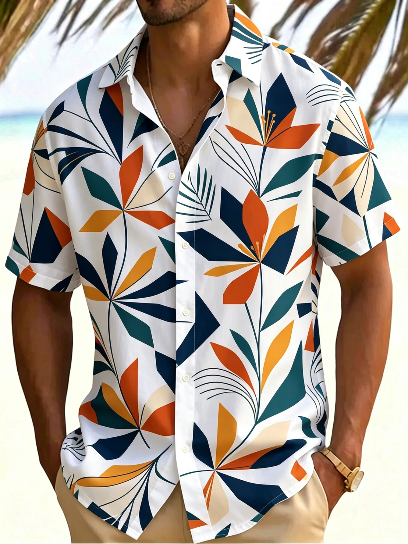 Men's Hawaiian Shirt Geometric Floral Print Summer Casual Button Down Short Sleeve Aloha Beach Shirt for Men Vacation Tops
Men's Hawaiian Shirt Geometric Floral Print Summer Casual Button Down Short Sleeve Aloha Beach Shirt for Men Vacation Tops