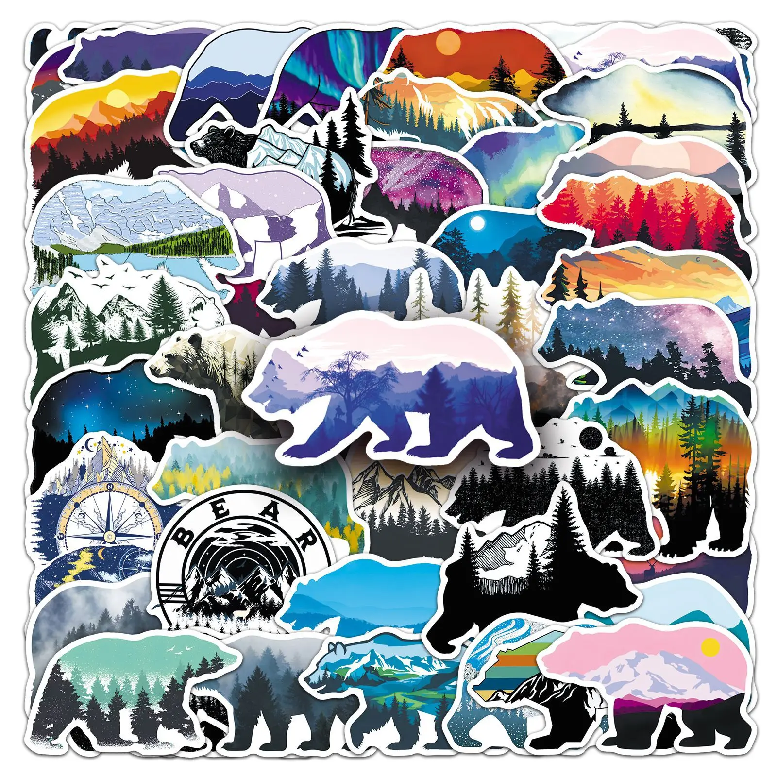 10/30/50PCS Mountain Grizzly Bear Silhouette Graffiti Sticker Cute Cartoon Animal Decal For Laptop Wardrobe Cup Helmet Kid Toy
10/30/50PCS Mountain Grizzly Bear Silhouette Graffiti Sticker Cute Cartoon Animal Decal For Laptop Wardrobe Cup Helmet Kid Toy