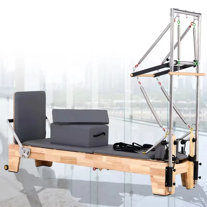 High Quality Oak Maple Wood Pilates Reformer, Indoor Studio Half Tower Machine with Trapeze for Yoga & Core Training
High Quality Oak Maple Wood Pilates Reformer, Indoor Studio Half Tower Machine with Trapeze for Yoga & Core Training