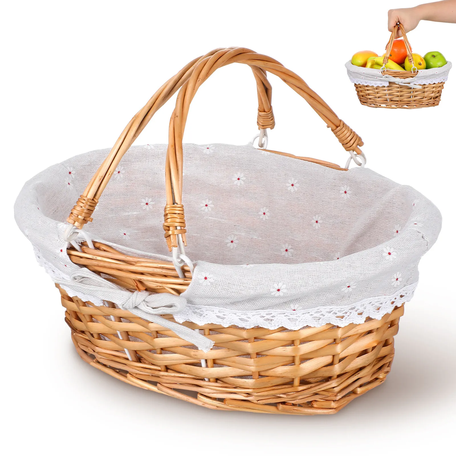 Elegant Rustic Willow Flower Basket Handwoven Decorative Storage Container for Bridal Flower Girl Wedding Events Indoor Outdoor
Elegant Rustic Willow Flower Basket Handwoven Decorative Storage Container for Bridal Flower Girl Wedding Events Indoor Outdoor