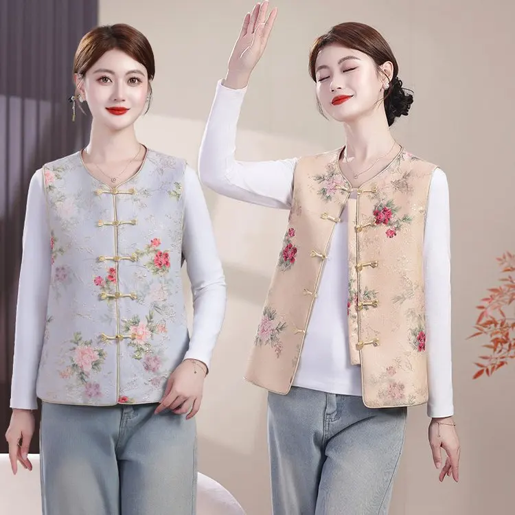 New Chinese Sle Printed Vest Mommy Clothes Middle-Aged Women Faionable Spring 2026 Outerwear Regular Length Other Material
New Chinese Sle Printed Vest Mommy Clothes Middle-Aged Women Faionable Spring 2026 Outerwear Regular Length Other Material