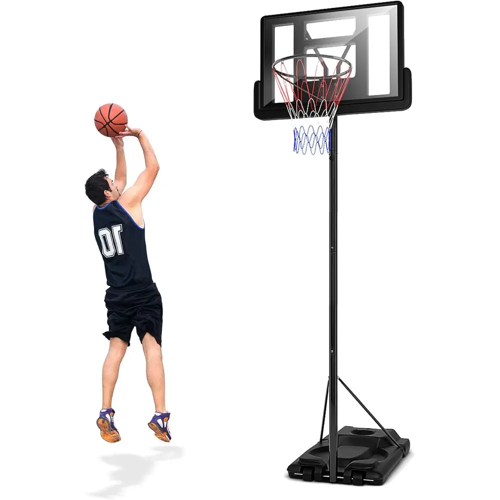 Adjustable Height Portable Basketball Stand with 39 Shatterproof Backboard for Driveway or Court Play
Adjustable Height Portable Basketball Stand with 39 Shatterproof Backboard for Driveway or Court Play