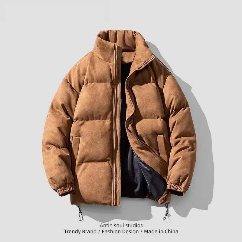 Men's Winter New Street Fashion Solid Color Suede American Retro Casual Loose Warm Stand-up Collar Zipper Cotton-padded Clothes
Men's Winter New Street Fashion Solid Color Suede American Retro Casual Loose Warm Stand-up Collar Zipper Cotton-padded Clothes