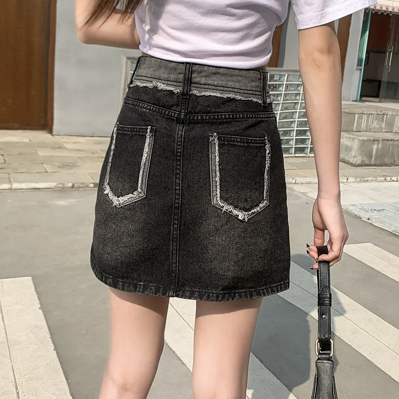 Denim Skirt Jean Skirt Summer New A Line Slimming Retro High Waist Bodycon Mini Skirt
Denim Skirt Jean Skirt Summer New A Line Slimming Retro High Waist Bodycon Mini Skirt
