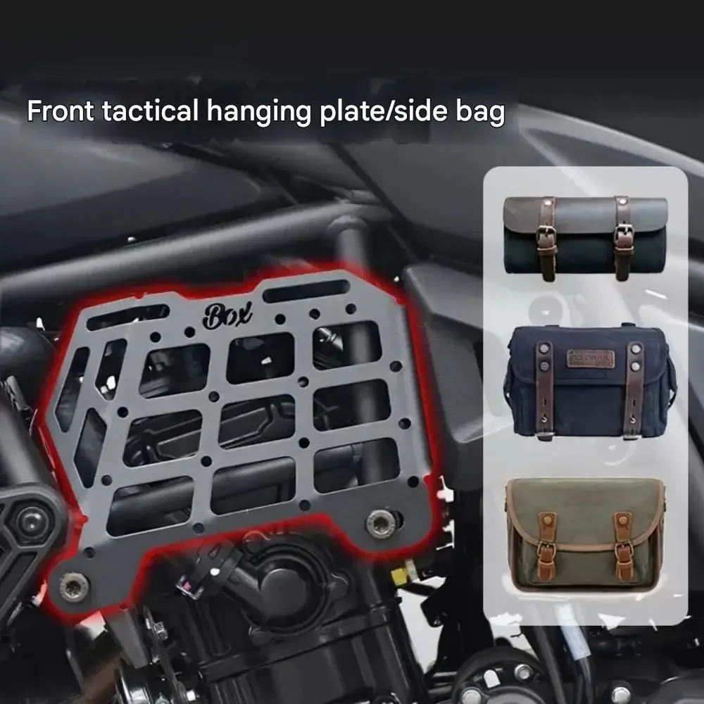 For Kawasaki Eliminator 500 custom retro front side tactical hanging plate canvas side bag tool bag hanging bag bracket
For Kawasaki Eliminator 500 custom retro front side tactical hanging plate canvas side bag tool bag hanging bag bracket