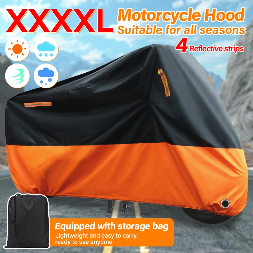 210D XL 4XL Waterproof Motorcycle Cover Outdoor Motorcycle Protective Cover with Reflective Strip For Yamaha Tram Sunshade Cover
210D XL 4XL Waterproof Motorcycle Cover Outdoor Motorcycle Protective Cover with Reflective Strip For Yamaha Tram Sunshade Cover