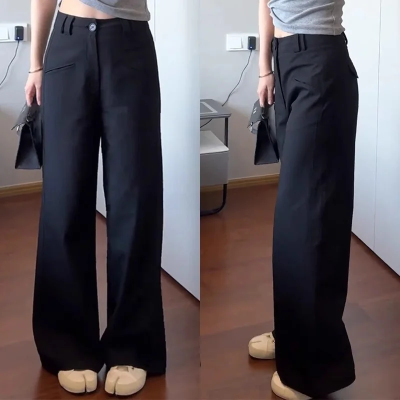 High Waist Wide Leg Suit Pants for Women Early Autumn plus Size Pear ape Body Covering Hip Flared Casual Trousers
High Waist Wide Leg Suit Pants for Women Early Autumn plus Size Pear ape Body Covering Hip Flared Casual Trousers