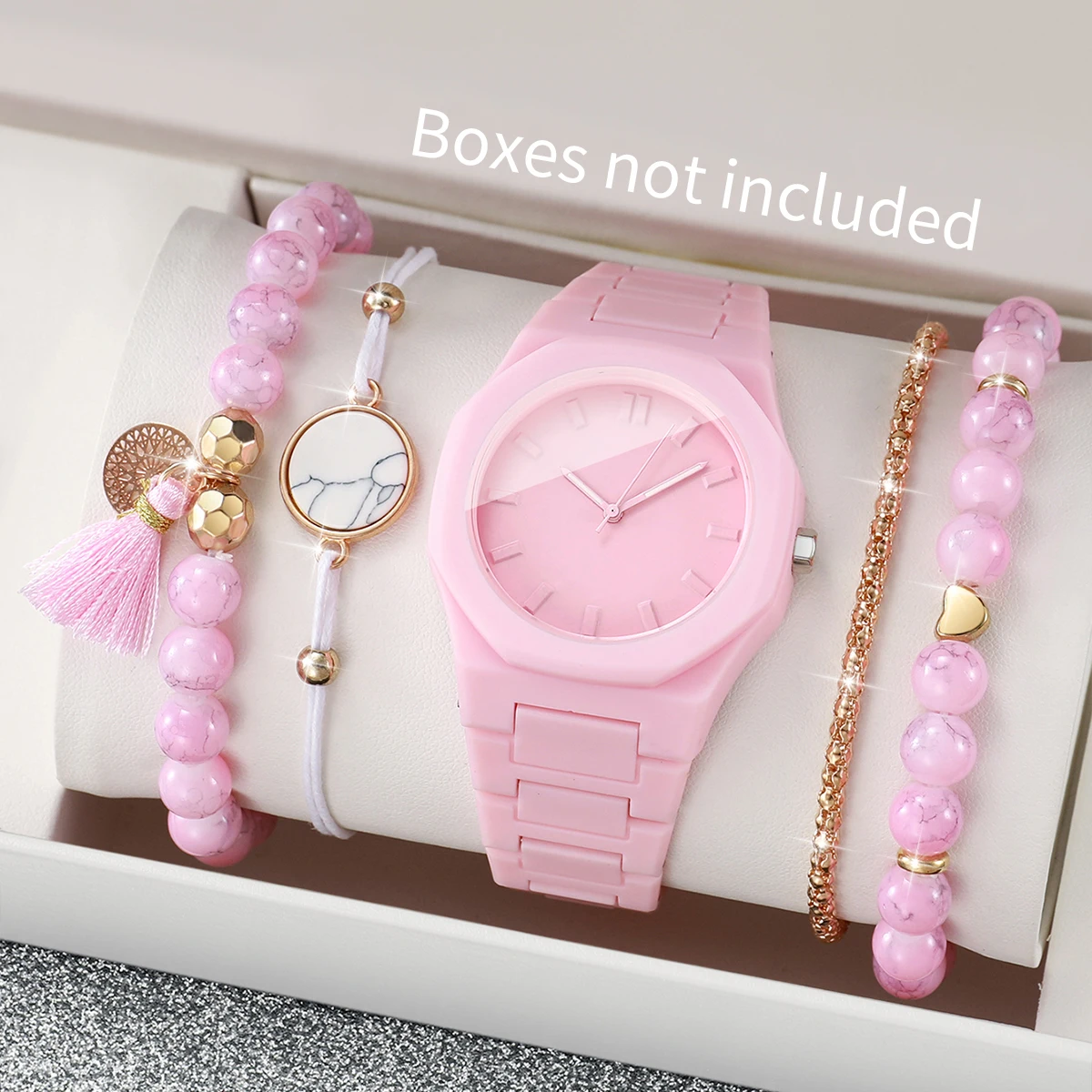 5 шт./компл. модные женские часы, элегантные женские кварцевые наручные часы с пластиковым ремешком, браслеты, набор Reloj Mujer, часы для девочек (без коробки)
5 шт./компл. модные женские часы, элегантные женские кварцевые наручные часы с пластиковым ремешком, браслеты, набор Reloj Mujer, часы для девочек (без коробки)