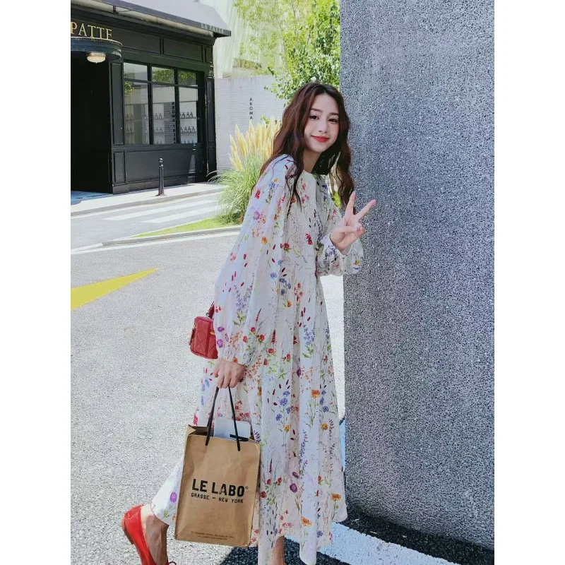 2026 Spring New French Printed Bubble Sleeve Lazy Wind Loose Long Sleeve Dress Women's Floral Dress
2026 Spring New French Printed Bubble Sleeve Lazy Wind Loose Long Sleeve Dress Women's Floral Dress